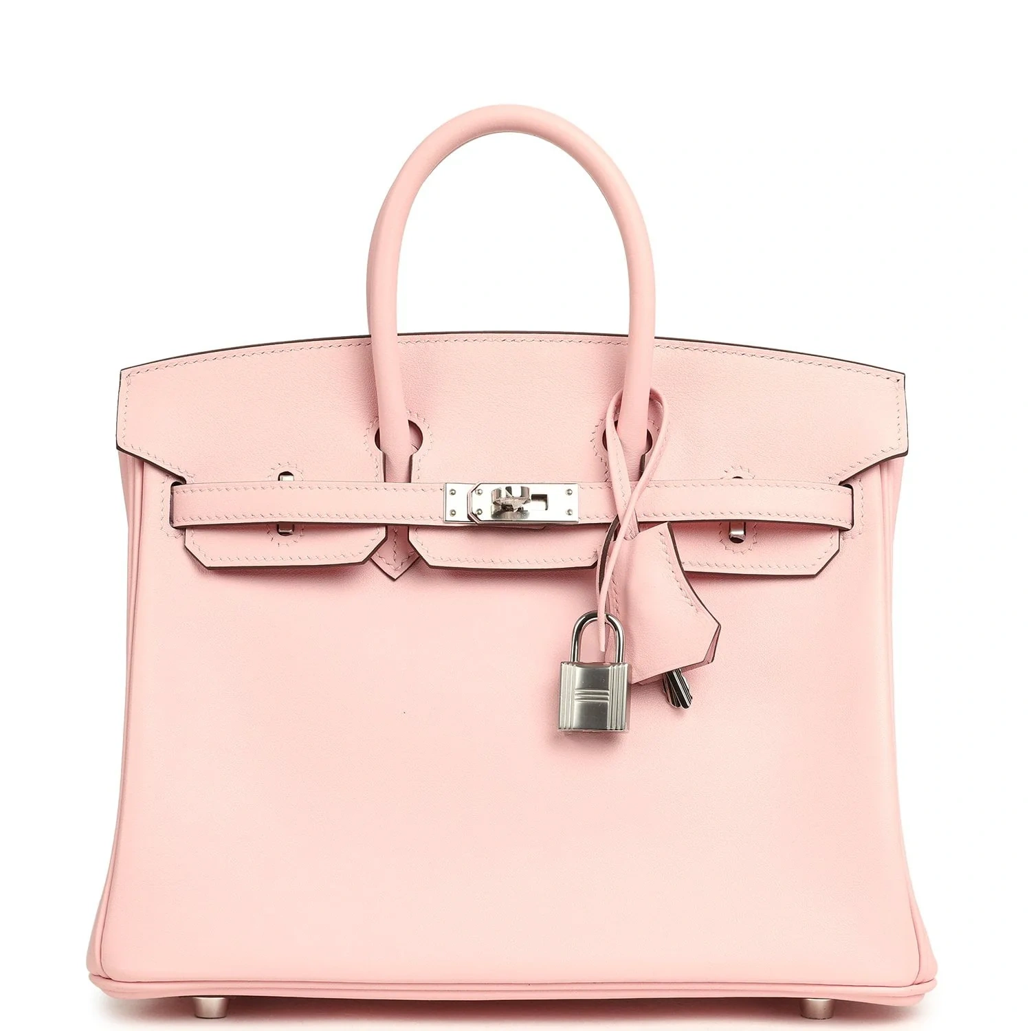Birkin 25 Rose Sakura Swift Palladium Hardware