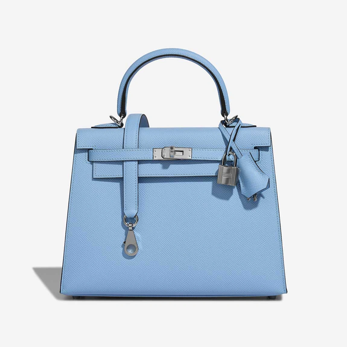 Kelly 25 Céleste Epsom Sellier Palladium Hardware