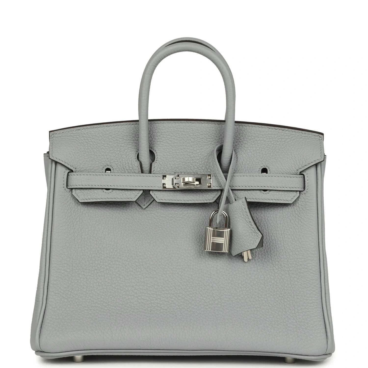 Birkin 25 Gris Pantin Togo Palladium Hardware