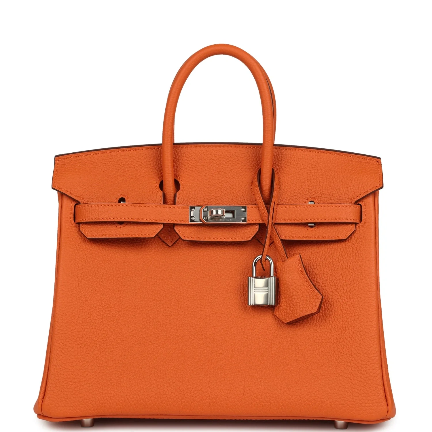 Birkin 25 Orange H Togo Palladium Hardware