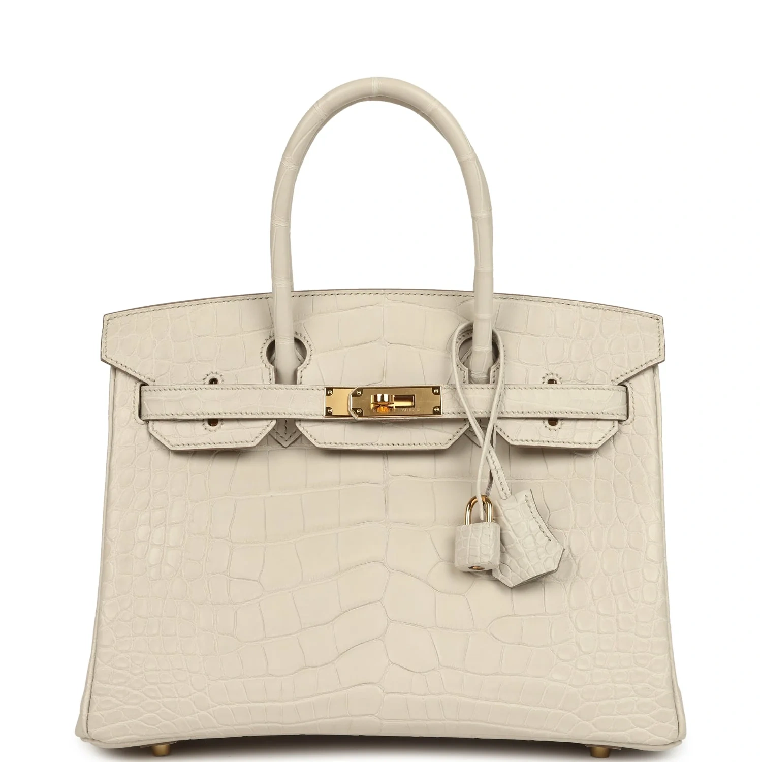 Birkin 30 Béton Matte Alligator Gold Hardware