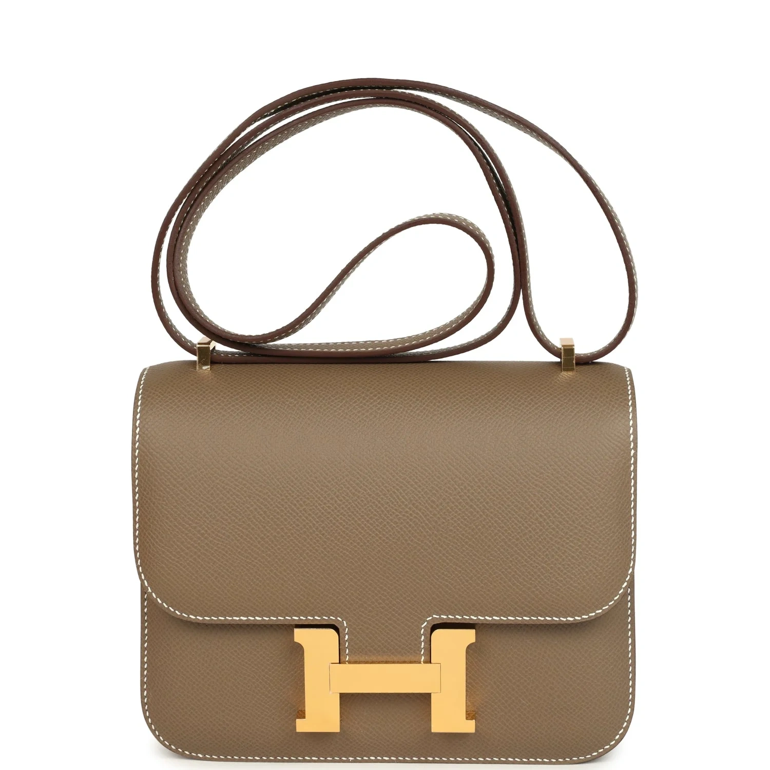 Constance 18 Mini Étoupe Epsom Gold Hardware