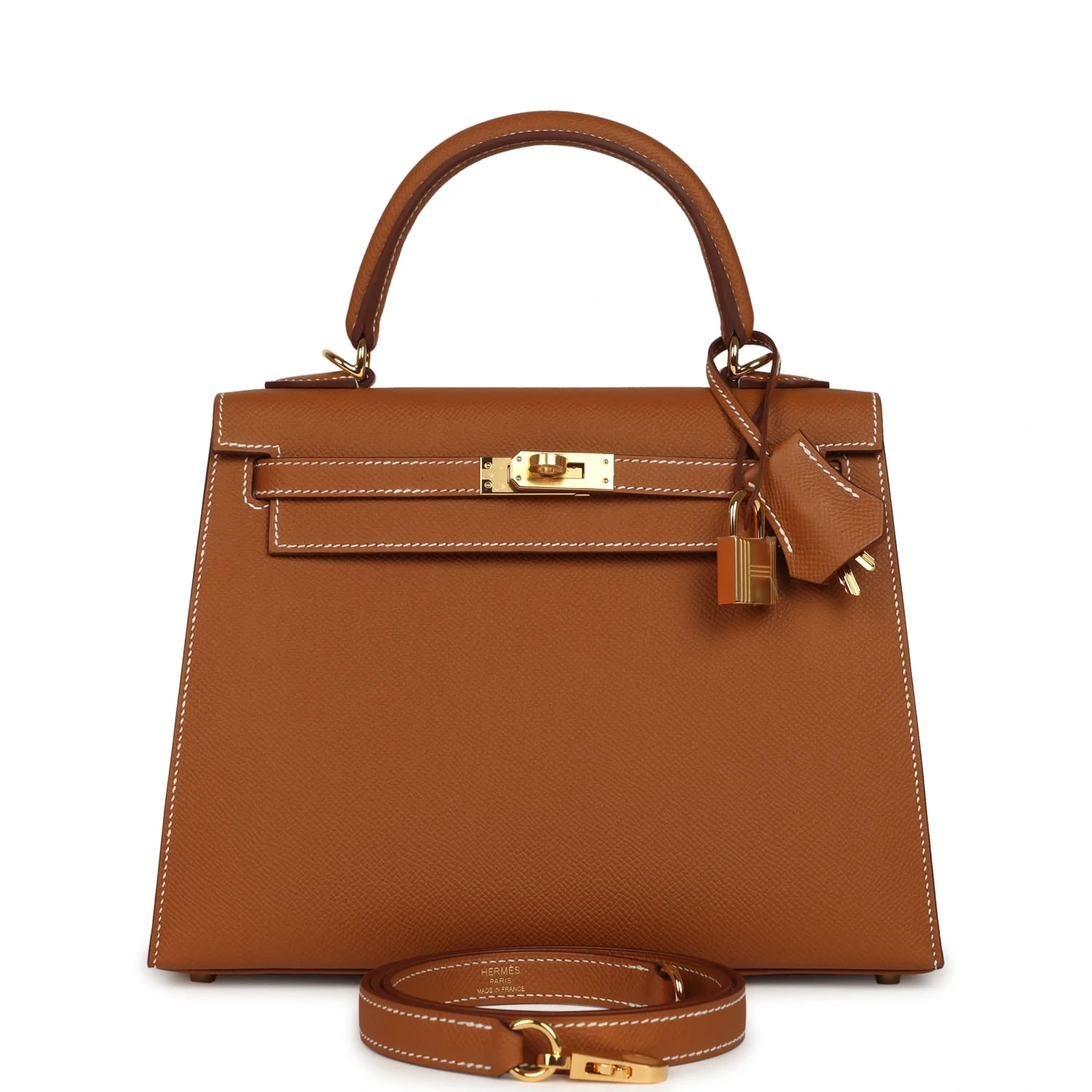 Kelly 25 Gold Epsom Gold Hardware