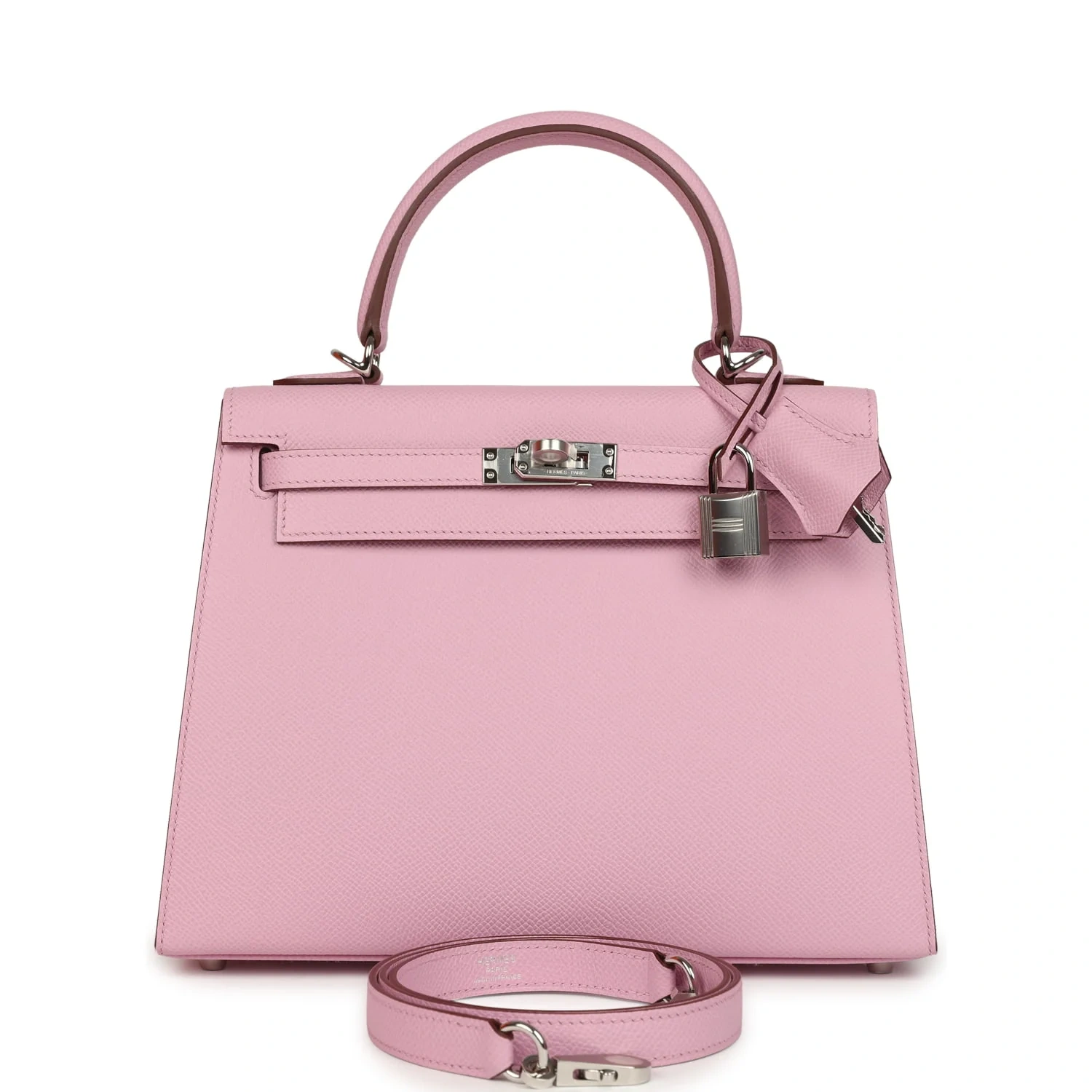 Kelly 25 Mauve Sylvestre Epsom Palladium Hardware