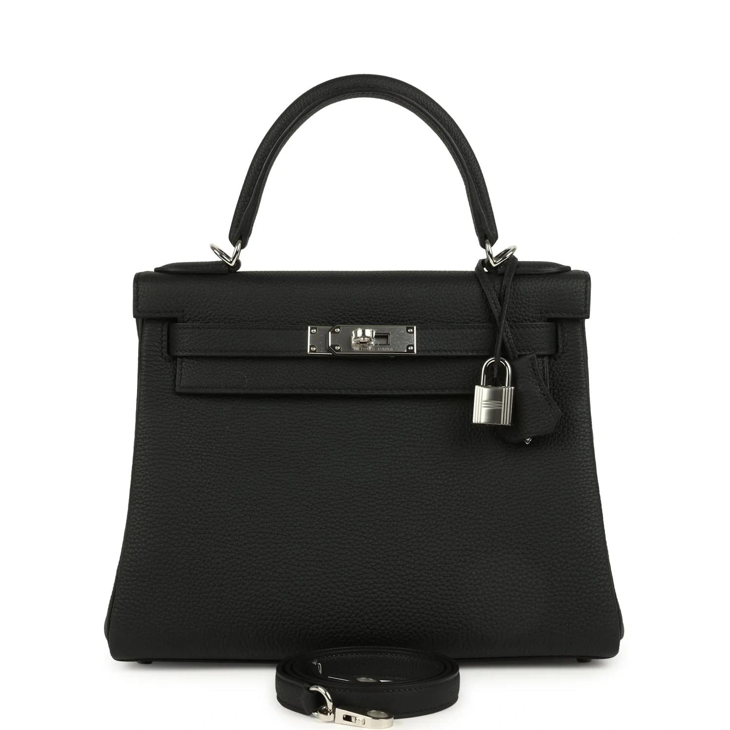 Kelly 28 Black Togo Palladium Hardware