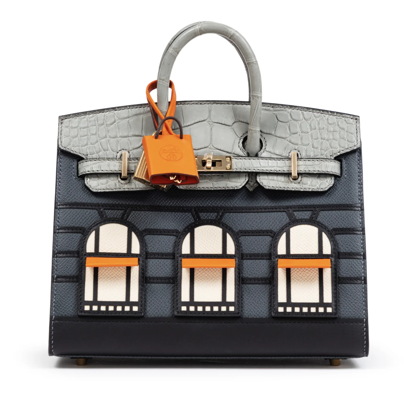 Birkin 20 Faubourg Rainy Days Gris Ciment Matte Alligator Permabrass Hardware