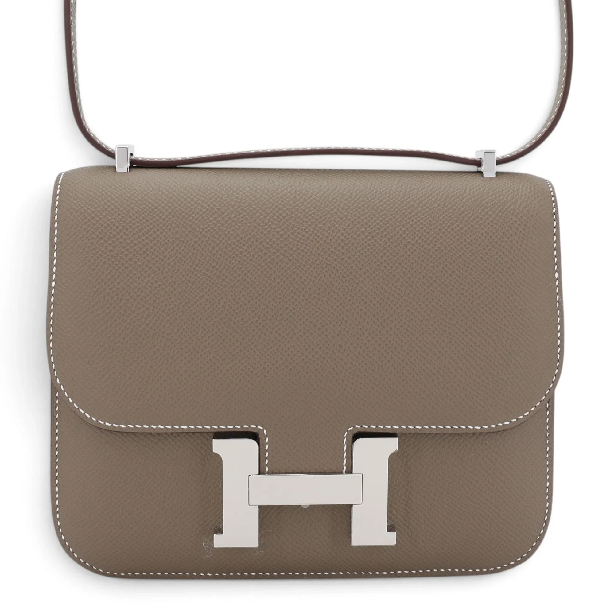 Constance 18 Mini Étoupe Epsom Palladium Hardware