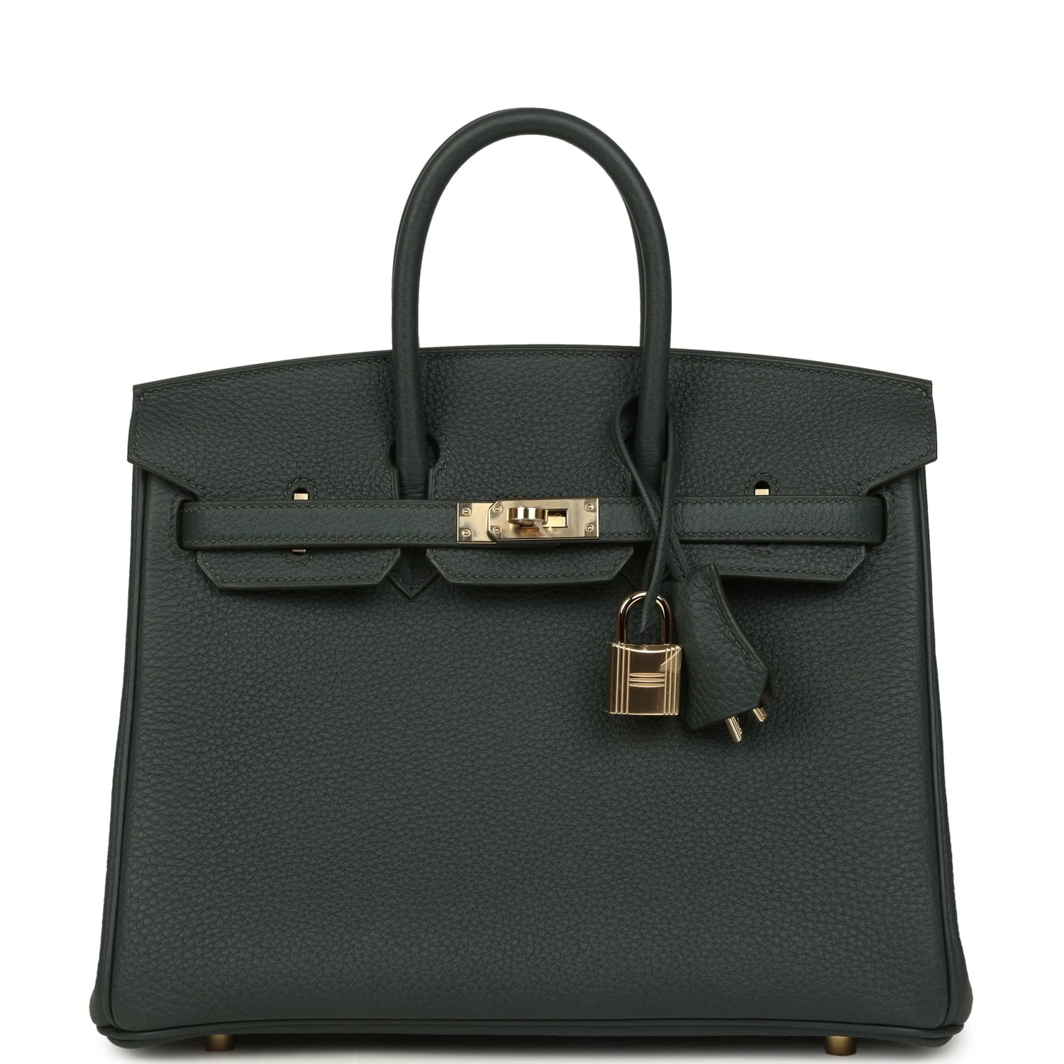 Birkin 25 Vert Mangrove Togo Permabrass Hardware