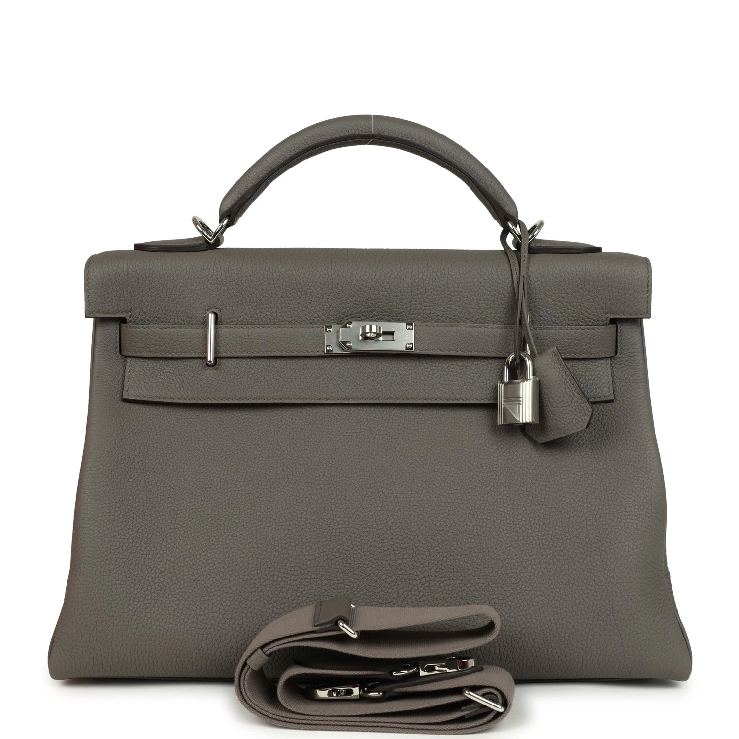 Kelly Maxi 42 Étain Togo Palladium Hardware