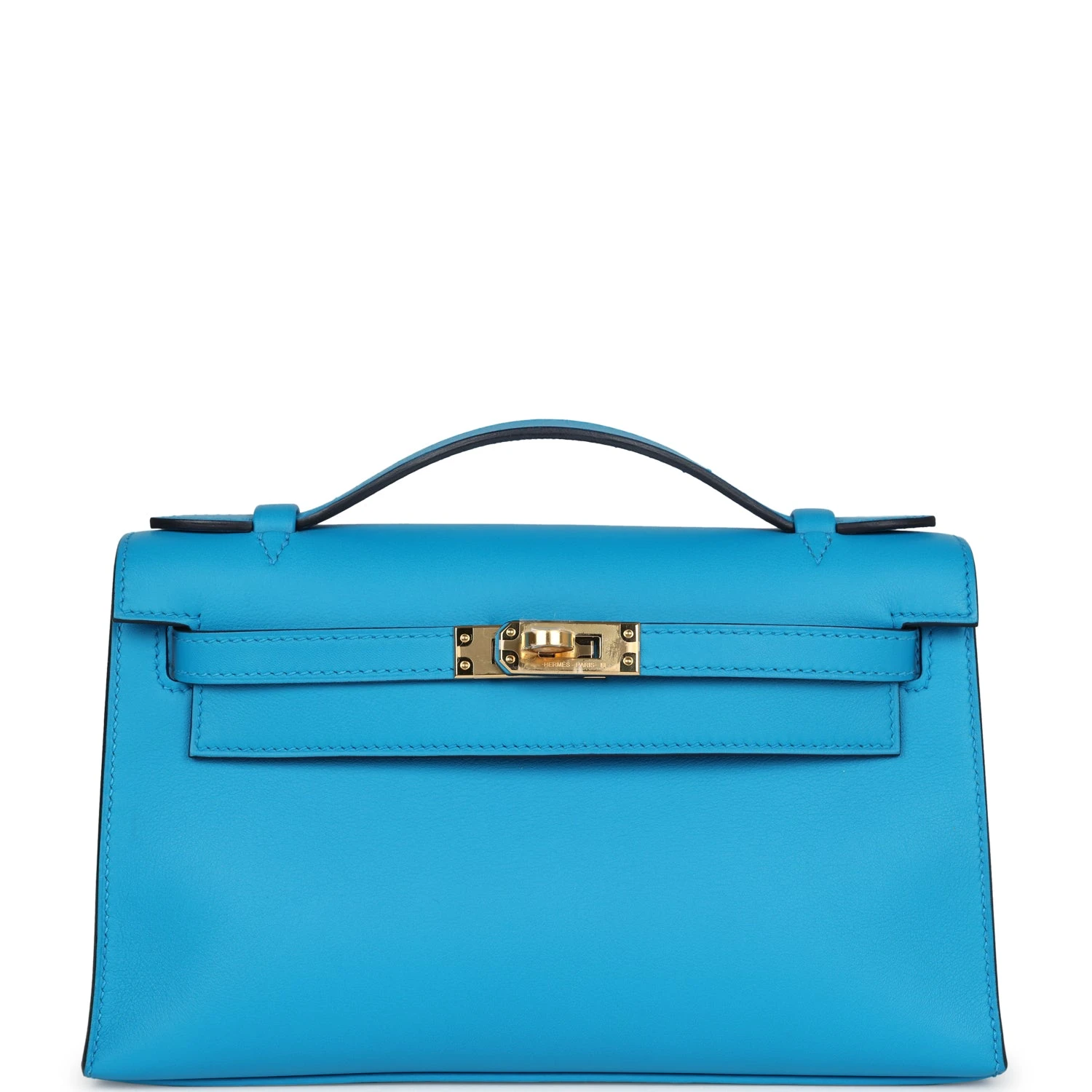 Kelly Pochette Bleu Frida Swift Gold Hardware