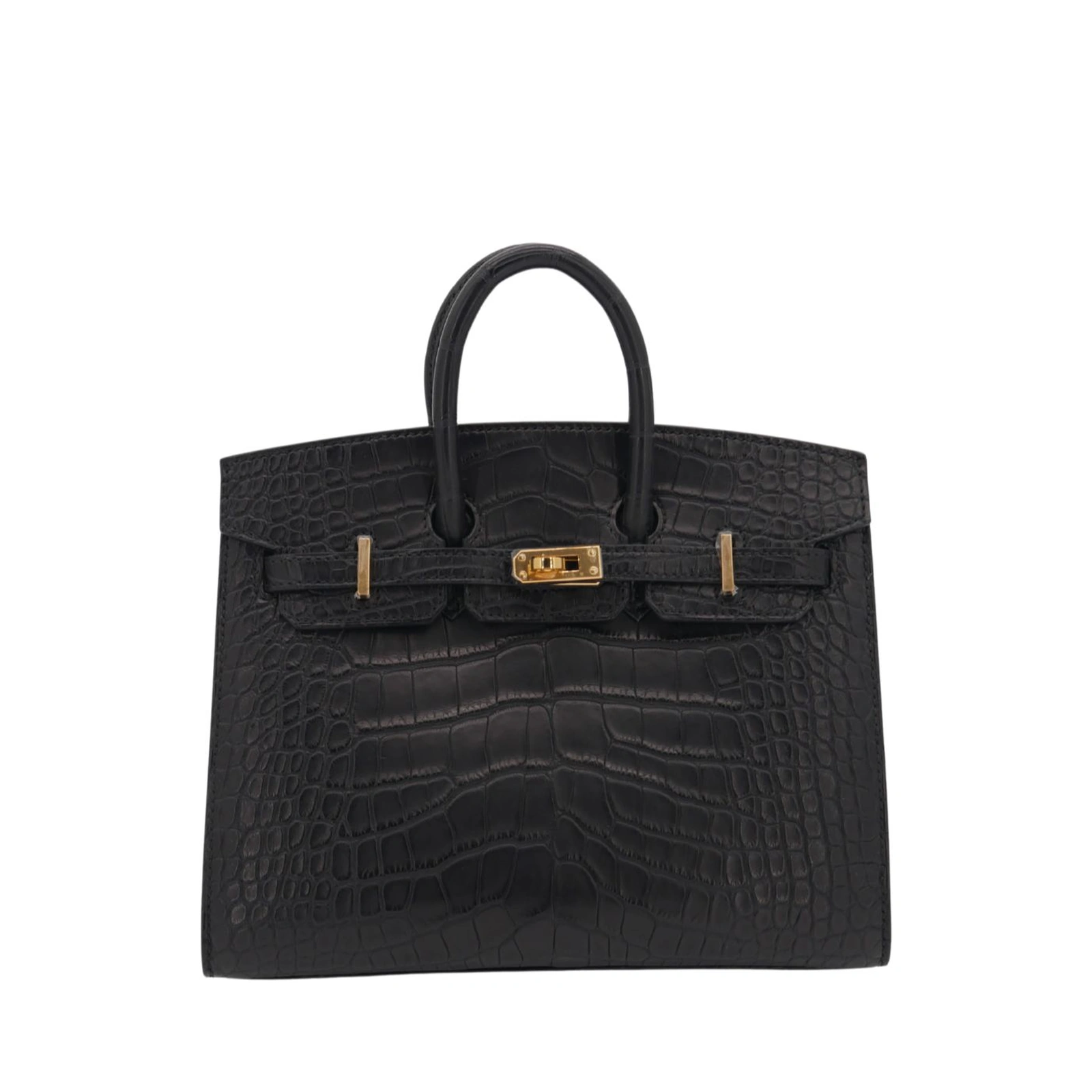 Birkin 20 Black Matte Alligator Gold Hardware