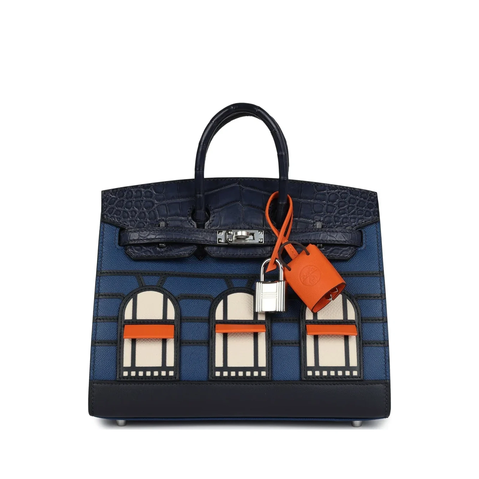 Birkin 20 Faubourg Night Bleu Marine Matte Alligator Palladium Hardware