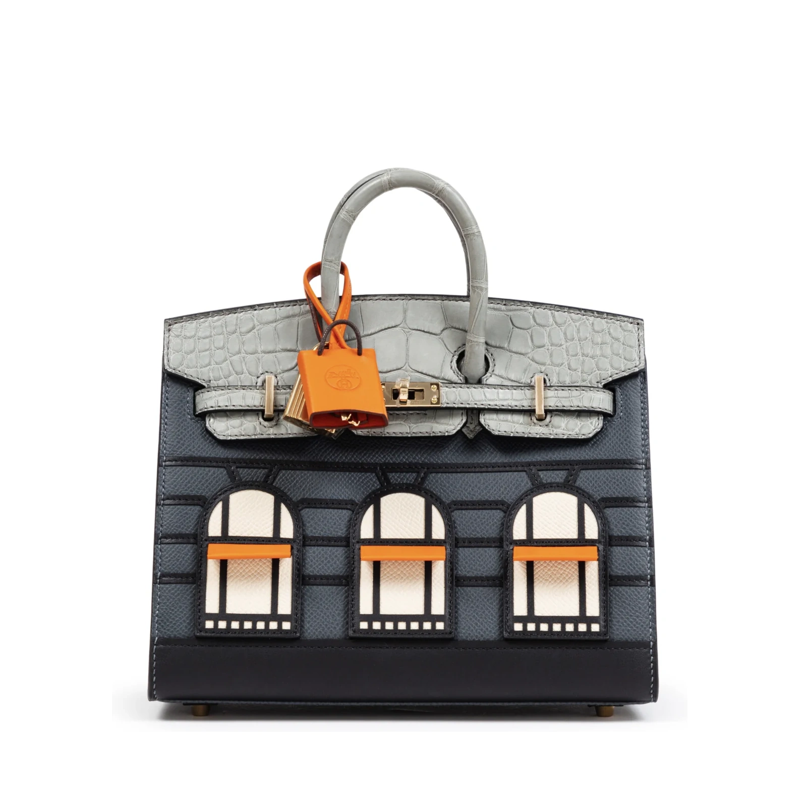 Birkin 20 Faubourg Rainy Days Gris Ciment Matte Alligator Permabrass Hardware