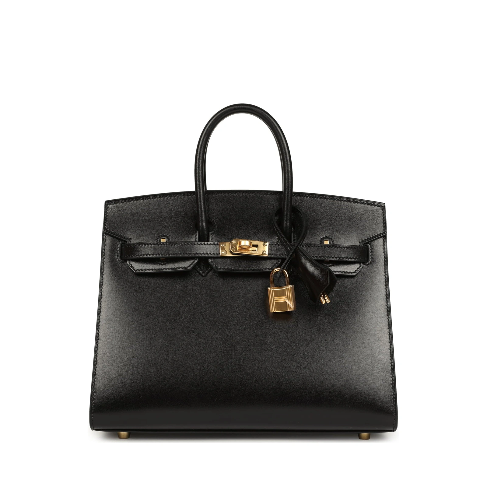 Birkin 25 Black Box Calf Gold Hardware