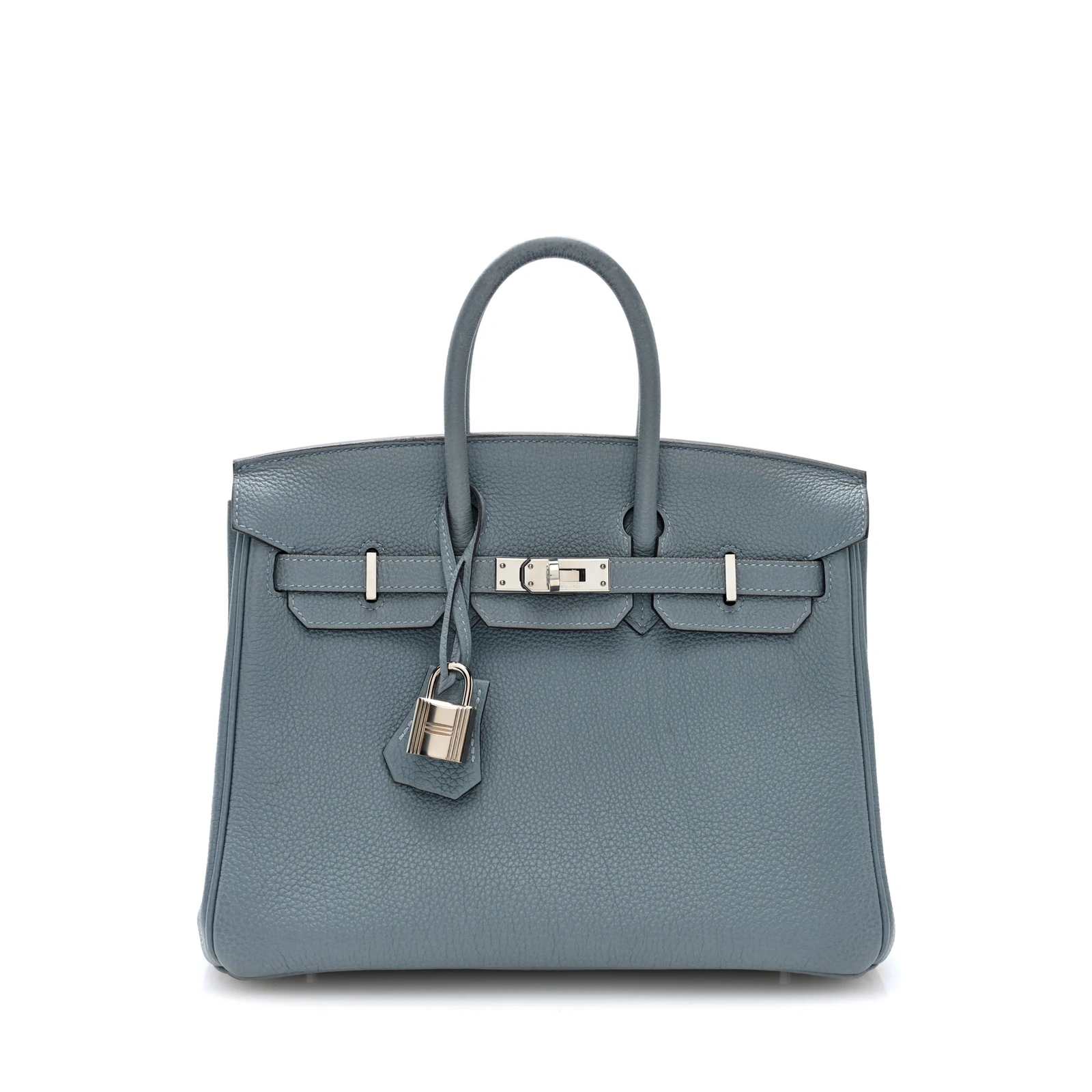 Birkin 25 Bleu Lin Togo Palladium Hardware