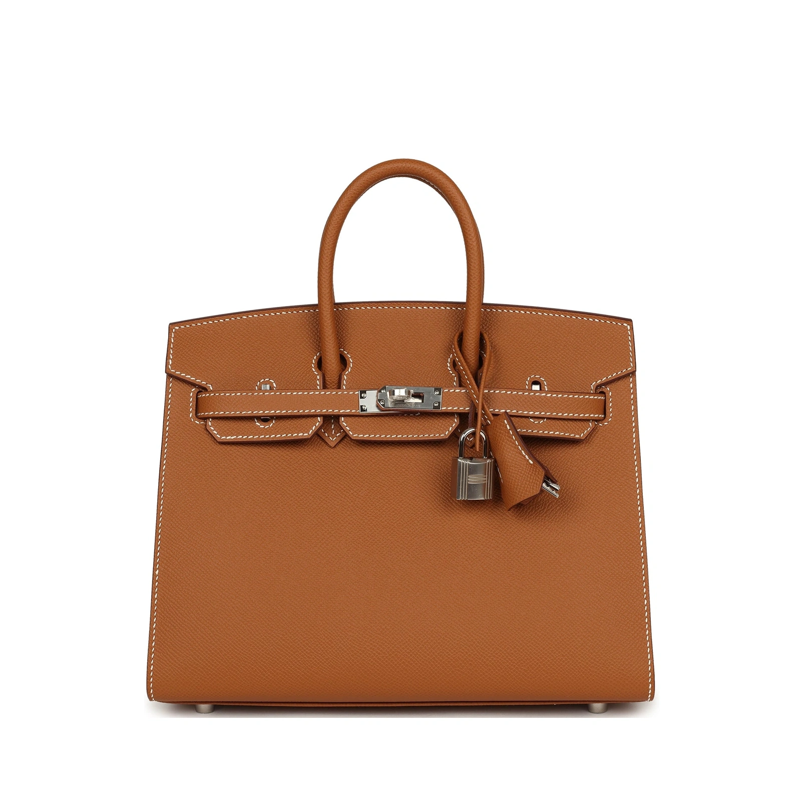Birkin 25 Gold Epsom Sellier Palladium Hardware