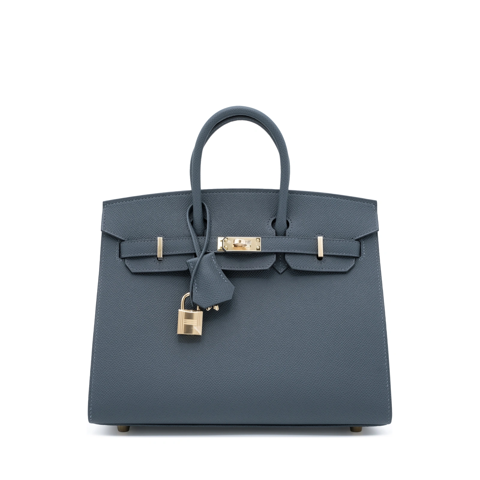 Birkin 25 Gris Misty Epsom Permabrass Hardware