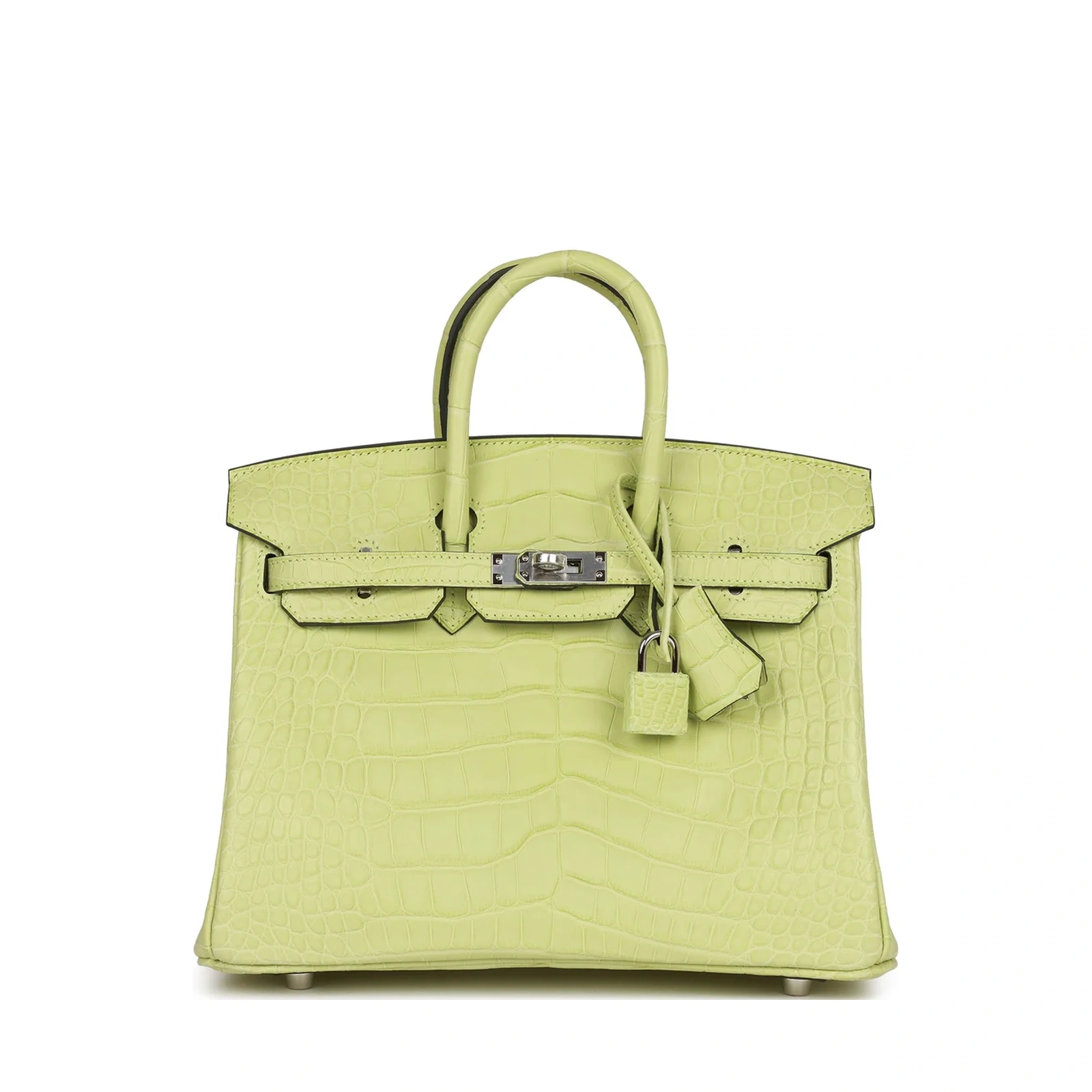 Birkin 25 Jaune Bourgeon Matte Alligator Palladium Hardware