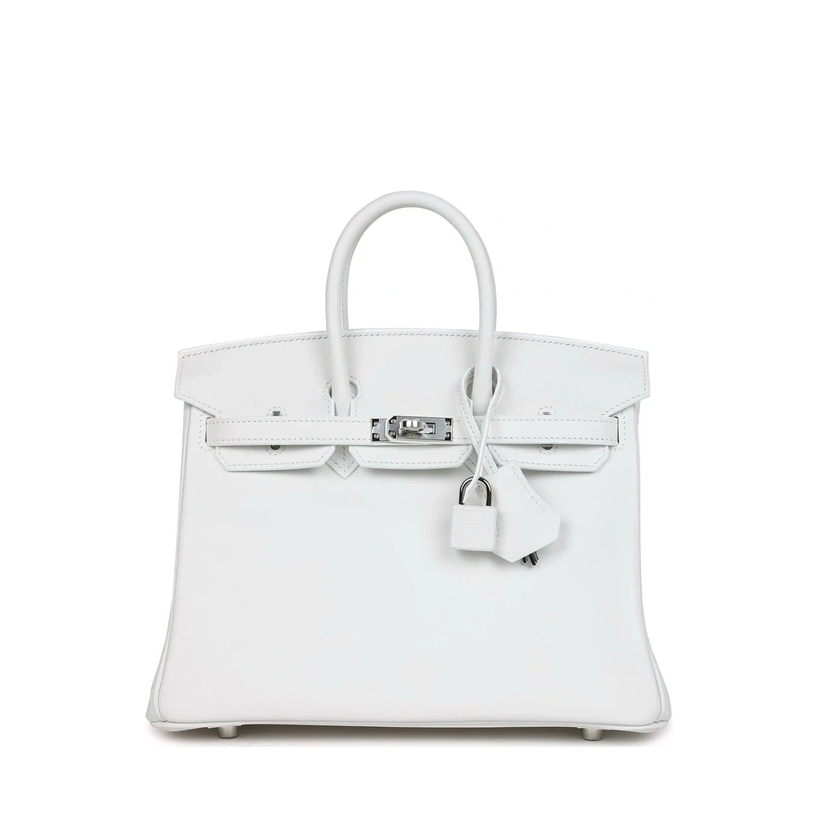 Birkin 25 New White Swift Palladium Hardware