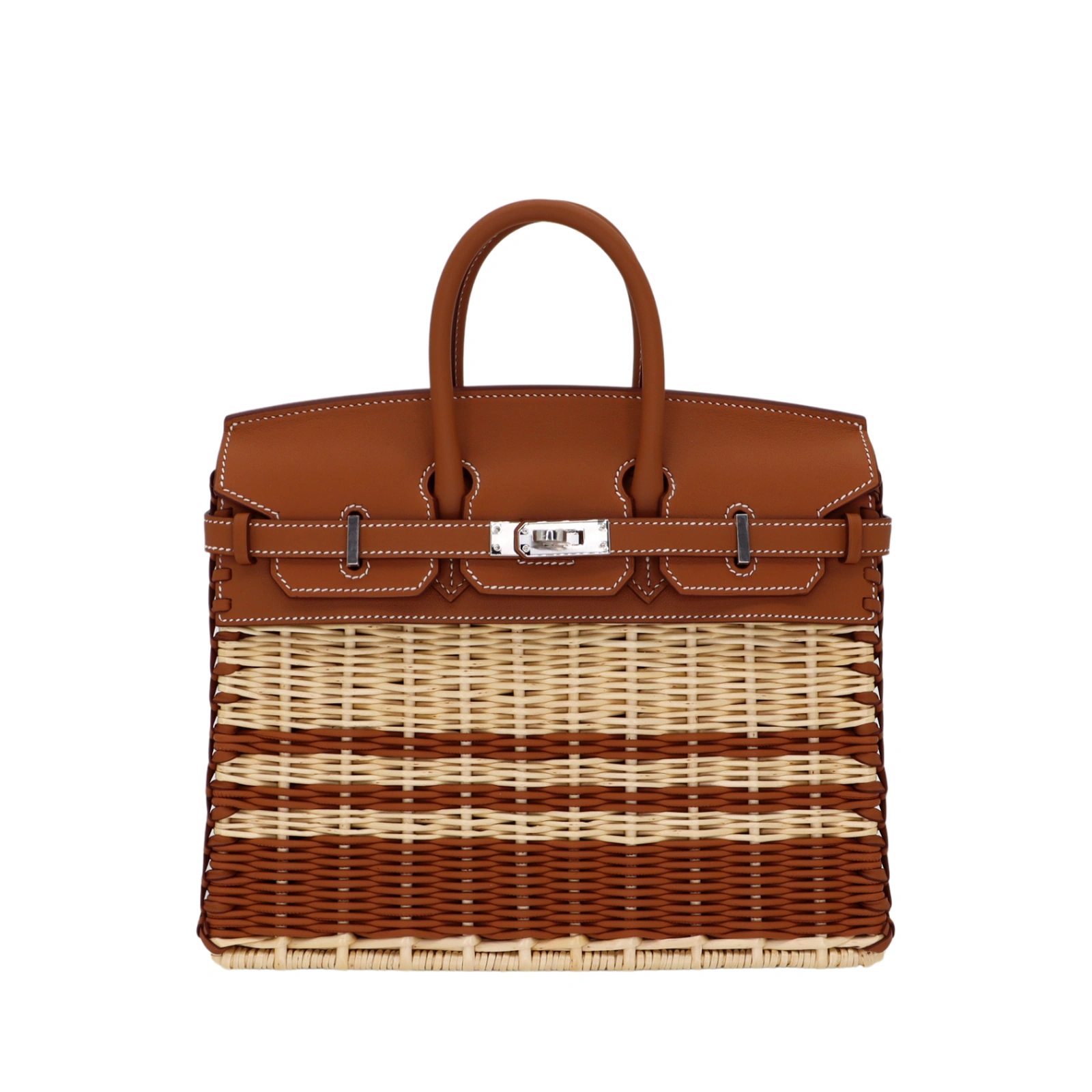 Birkin 25 Picnic Gold Swift Palladium Hardware