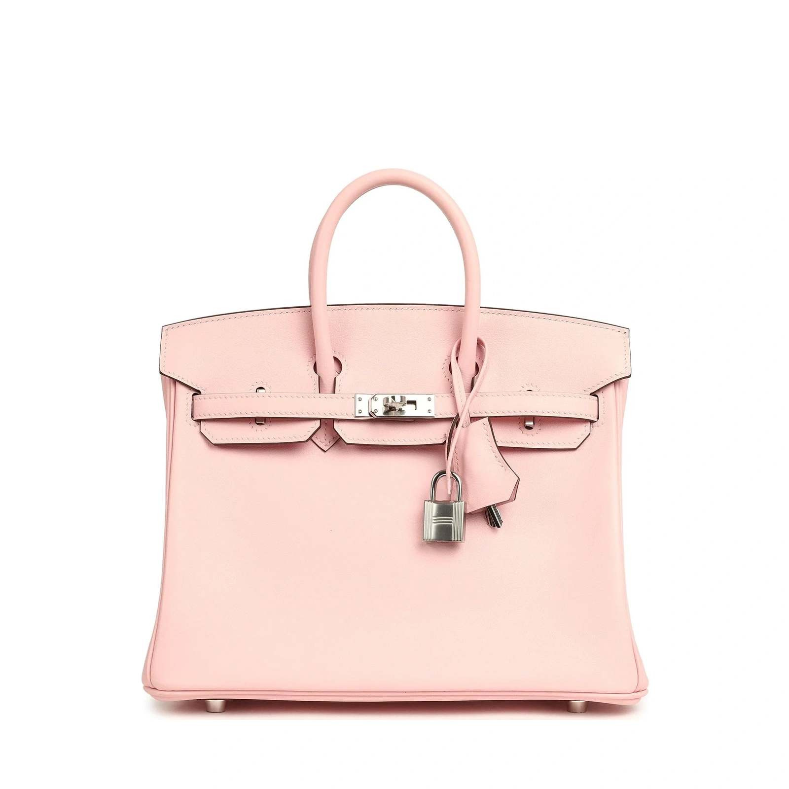 Birkin 25 Rose Sakura Swift Palladium Hardware