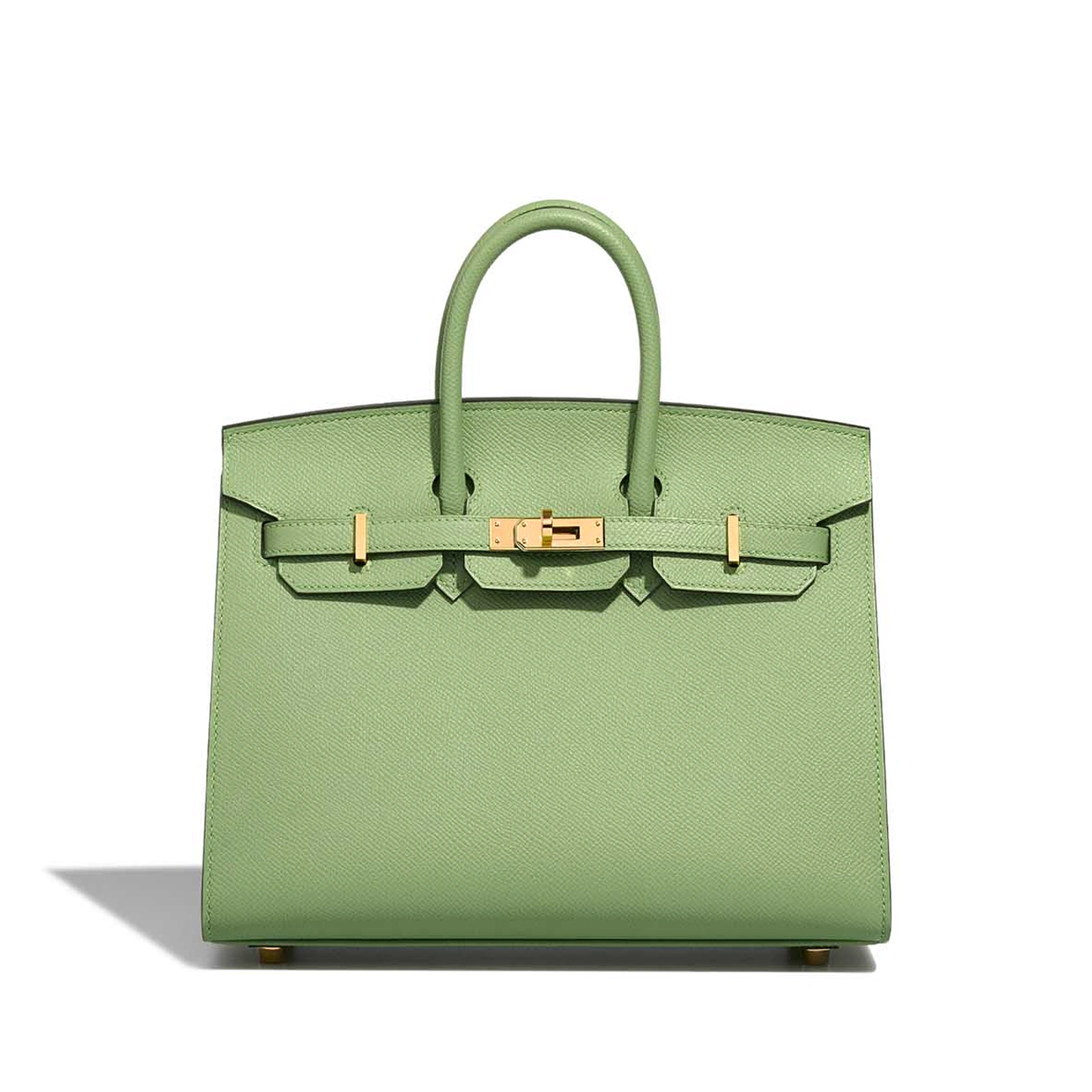 Birkin 25 Vert Criquet Epsom Gold Hardware