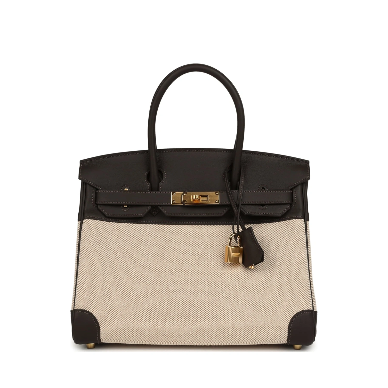 Birkin 30 Bai Brun Toile H Swift Gold Hardware
