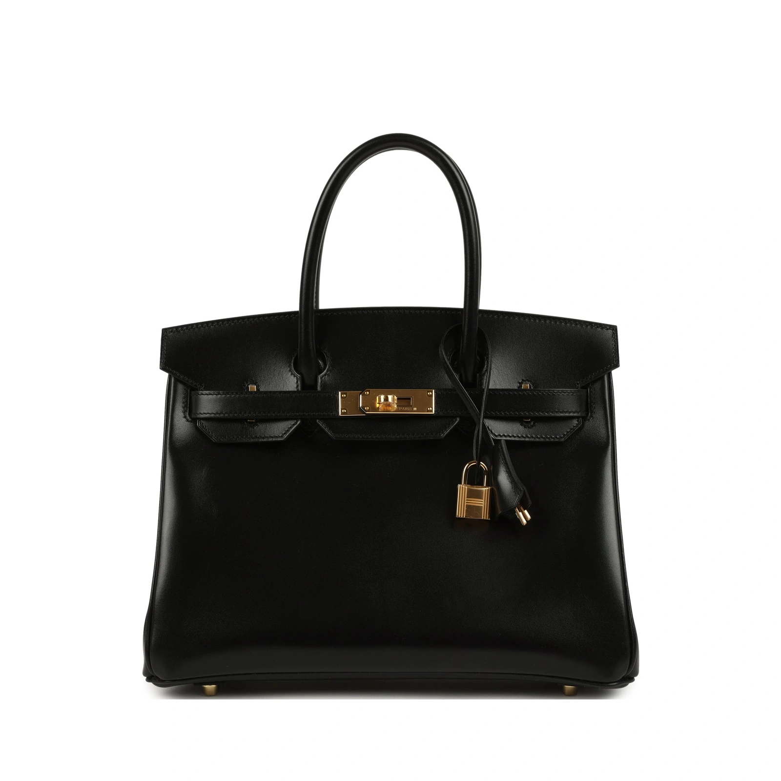 Birkin 30 Black Box Calf Gold Hardware