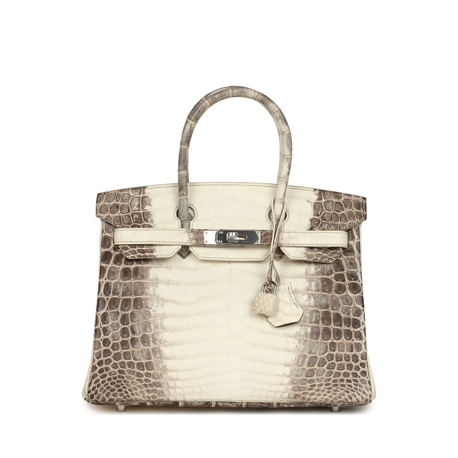 Birkin 30 Himalaya Blanc Niloticus Crocodile Palladium Hardware