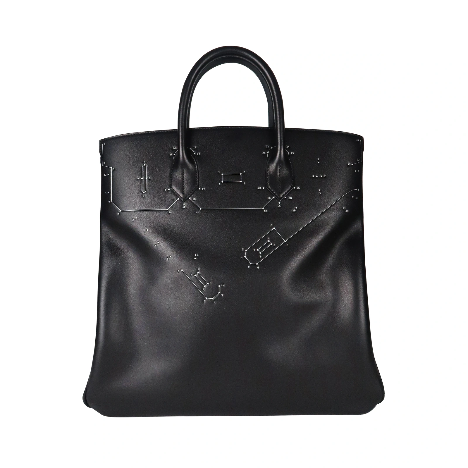 Birkin HAC (Haut à Courroies) 40 Black Evergrain Palladium Hardware Limited Edition