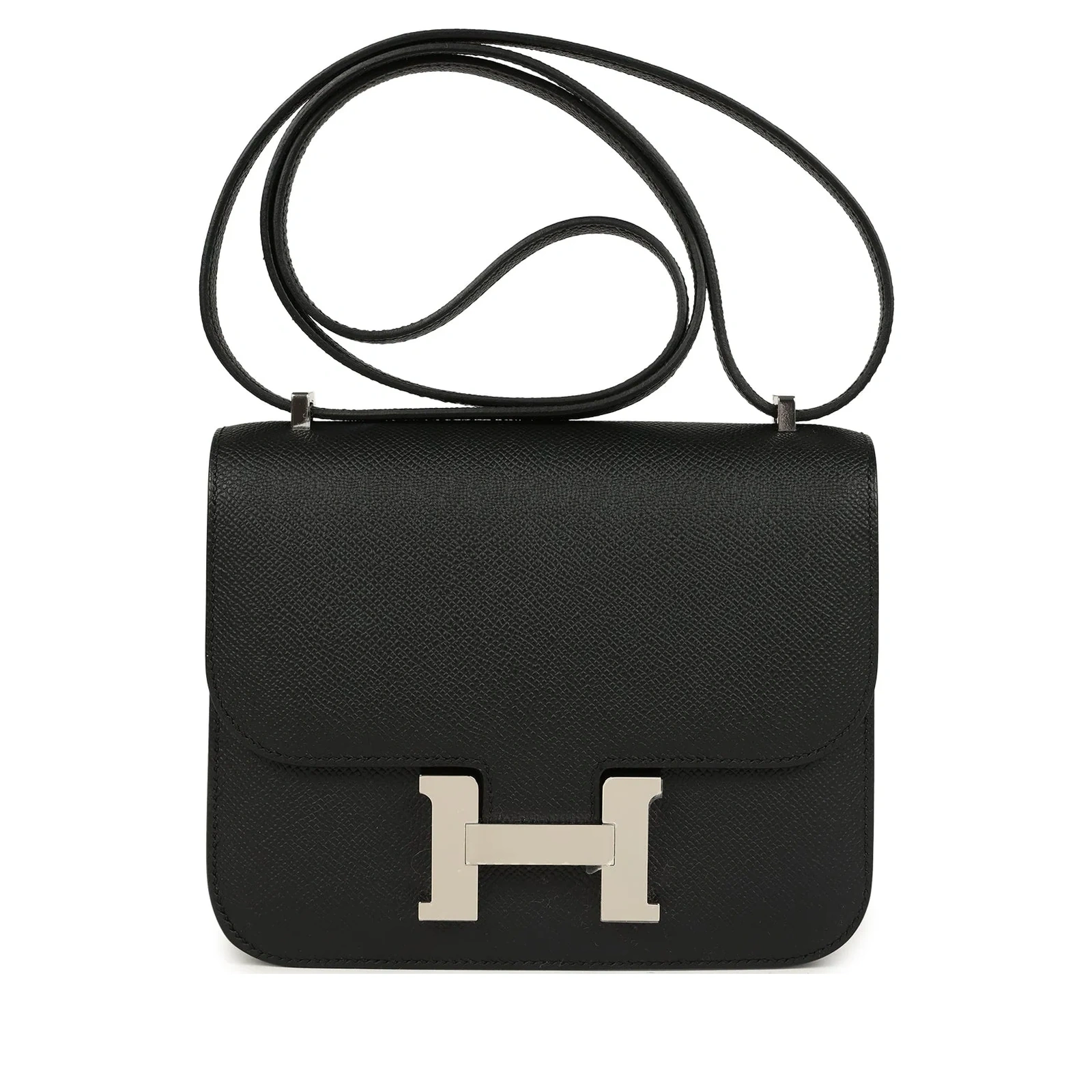 Constance 18 Mini Black Epsom Palladium Hardware