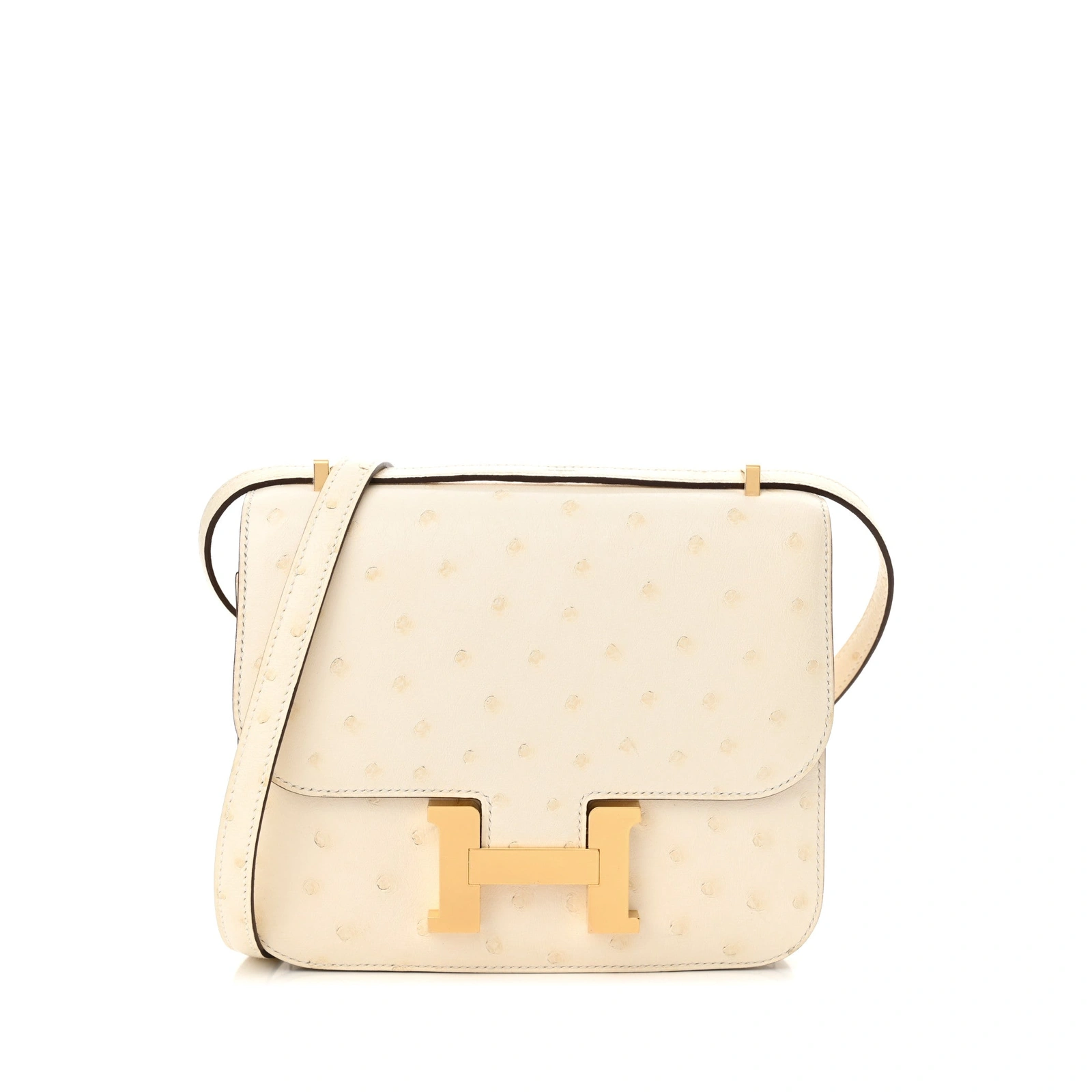 Constance 18 Mini Nata Ostrich Gold Hardware