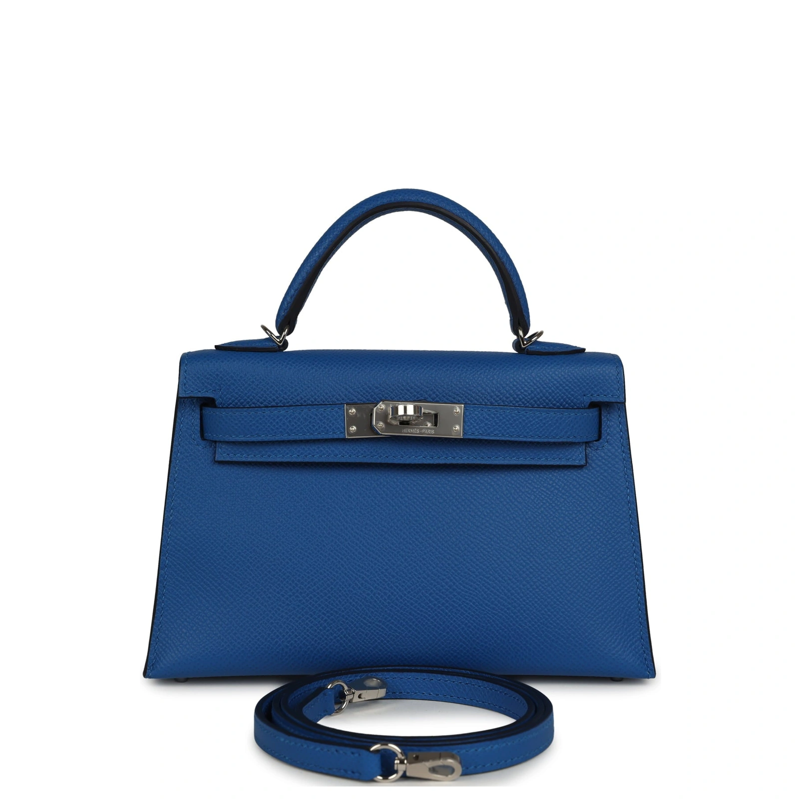 Kelly 20 Mini Bleu Zellige Epsom Palladium Hardware