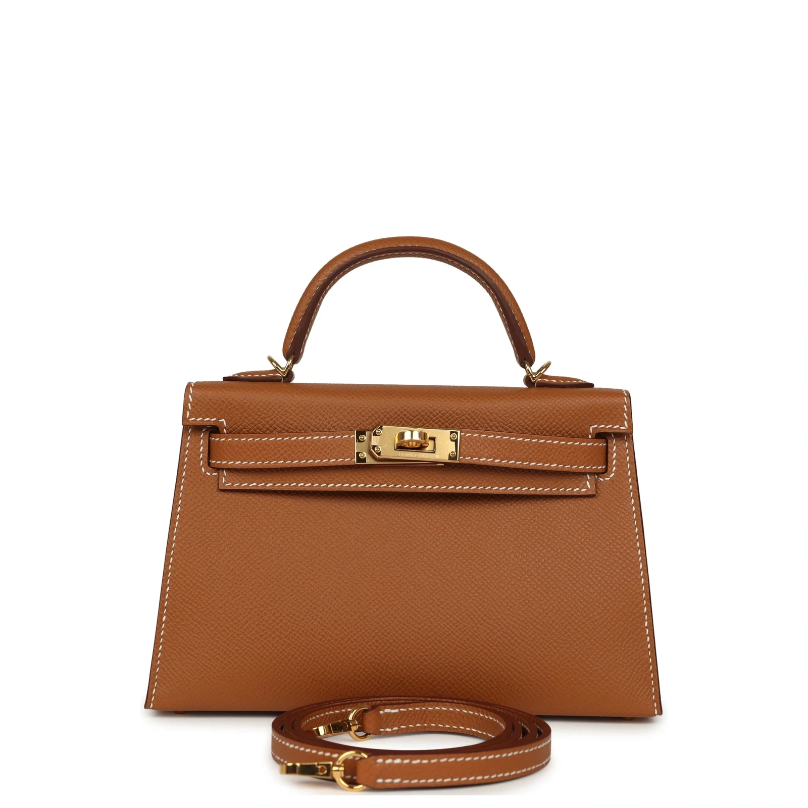 Kelly 20 Mini Gold Epsom Gold Hardware