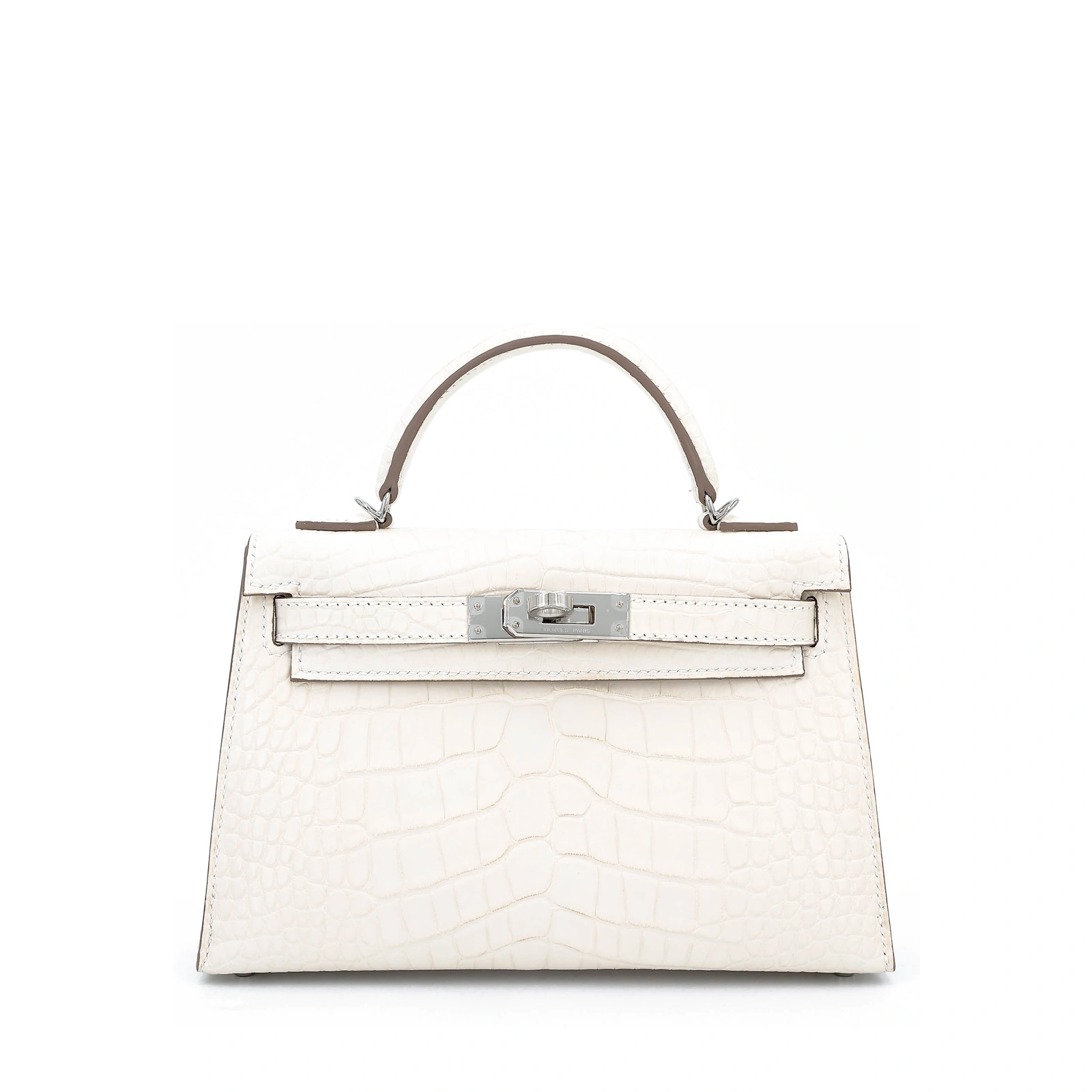 Kelly 20 Mini Nata Alligator Sellier Boreal Satin Palladium Hardware