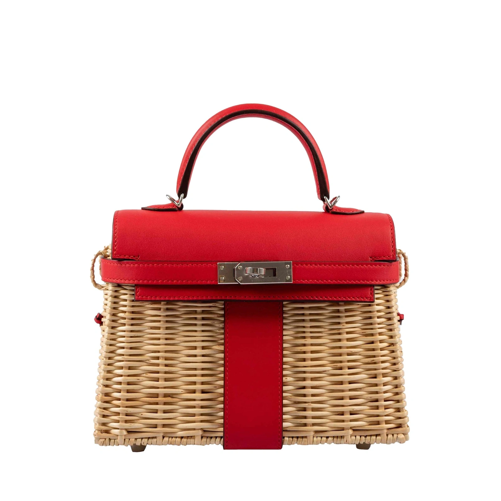 Kelly 20 Mini Picnic Rouge de Cœur Swift Palladium Hardware