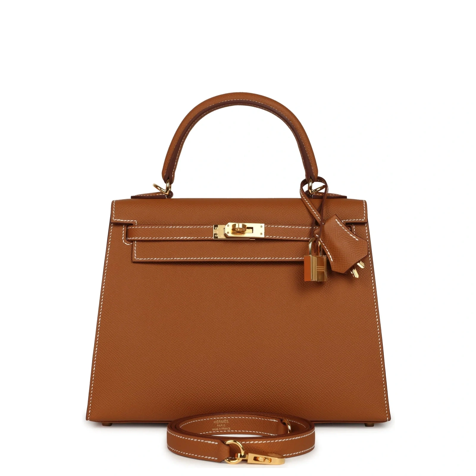 Kelly 25 Gold Epsom Gold Hardware