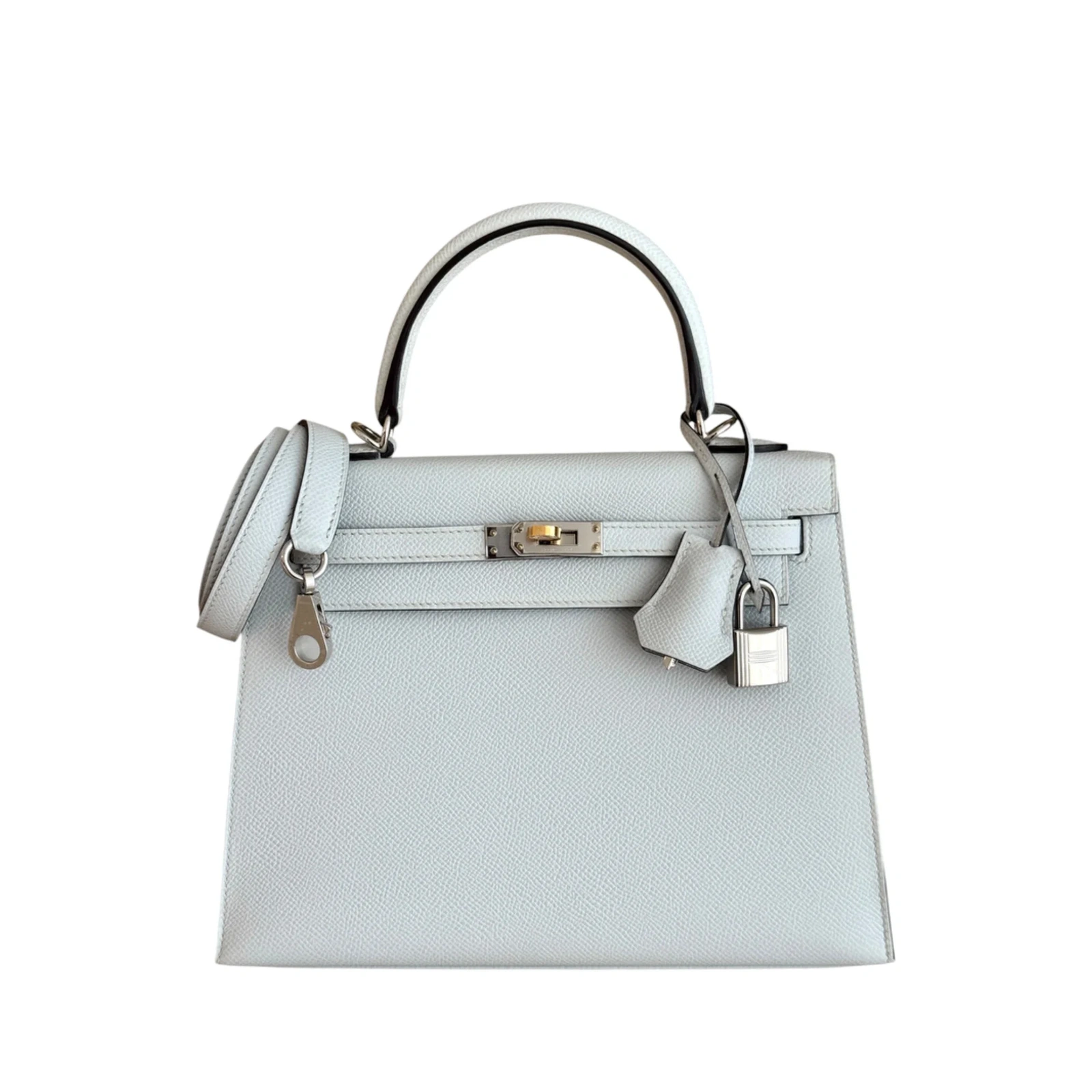 Kelly 25 Gris Platine Epsom Electrum Hardware