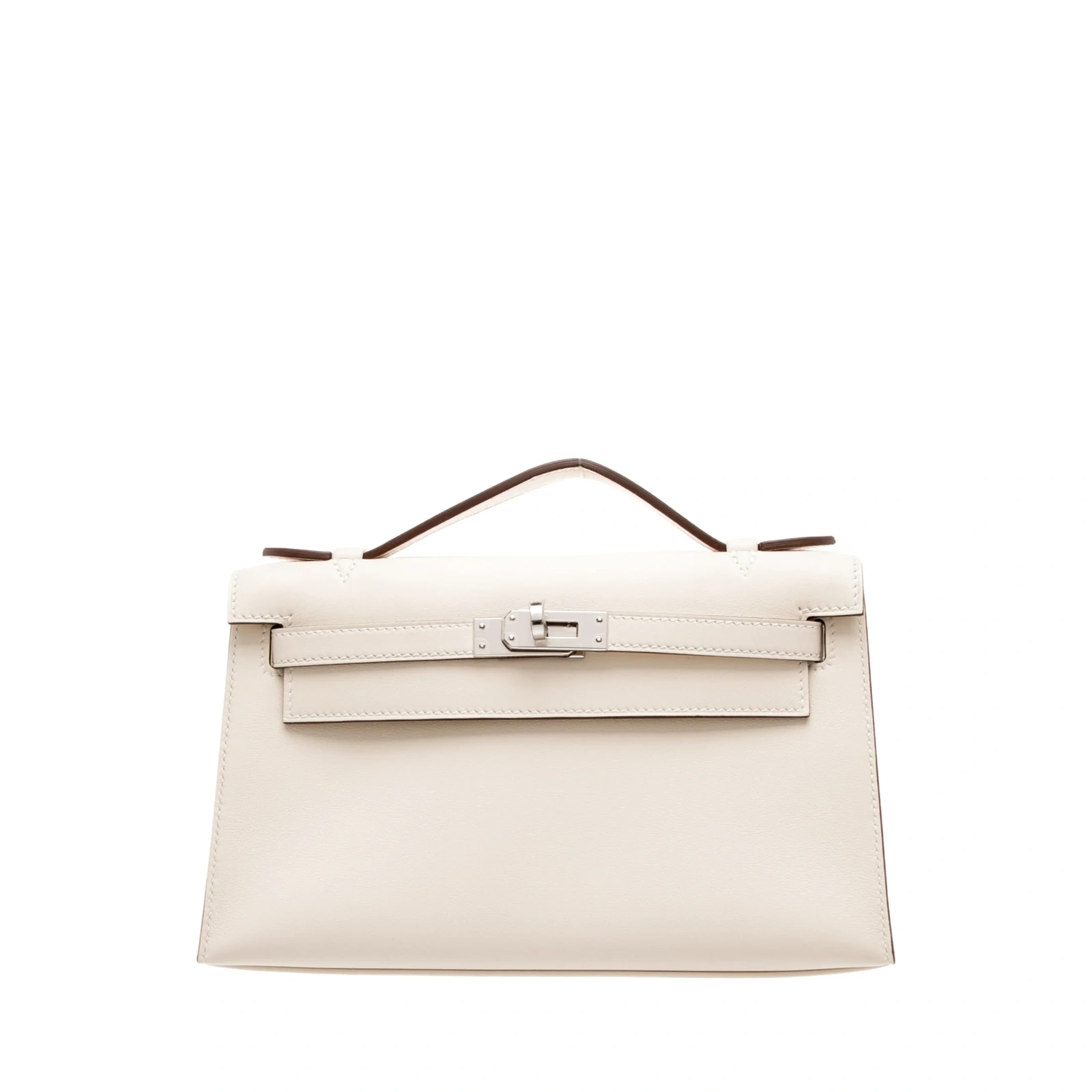 Kelly Pochette Nata Swift Palladium Hardware