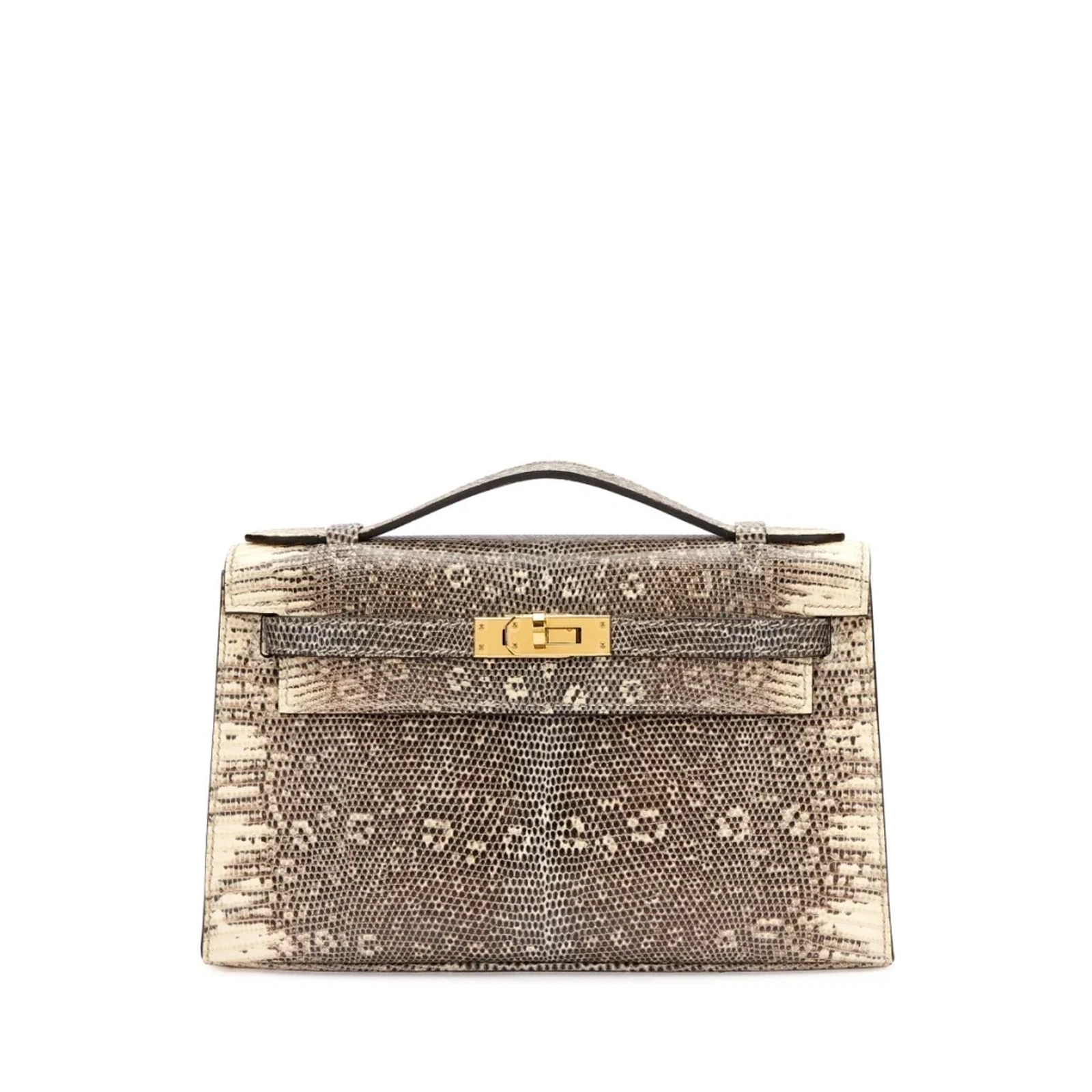 Kelly Pochette Ombré Niloticus Lizard Gold Hardware