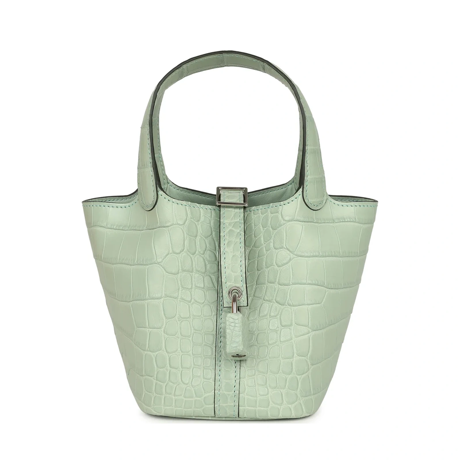 Picotin 14 Micro Vert D'Eau Matte Alligator Palladium Hardware